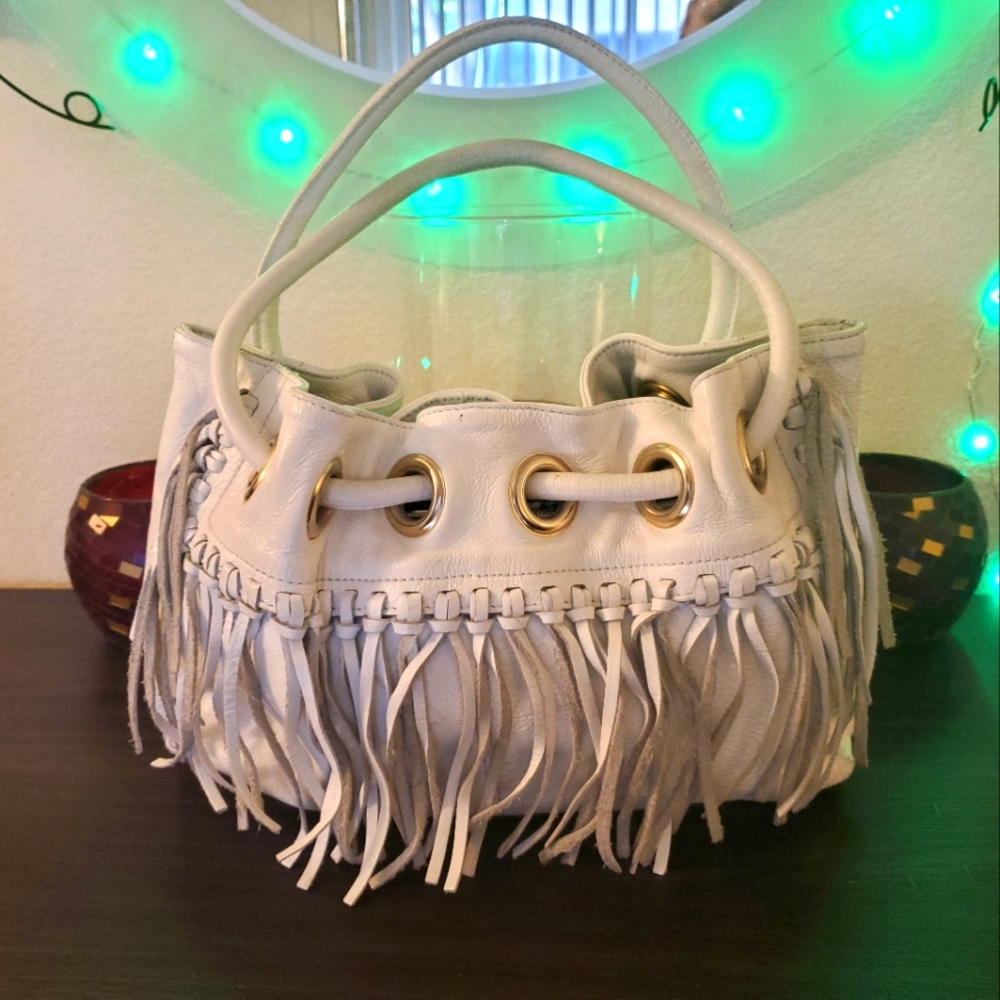 COPY - Roberta Gandolfi White Leather Bag